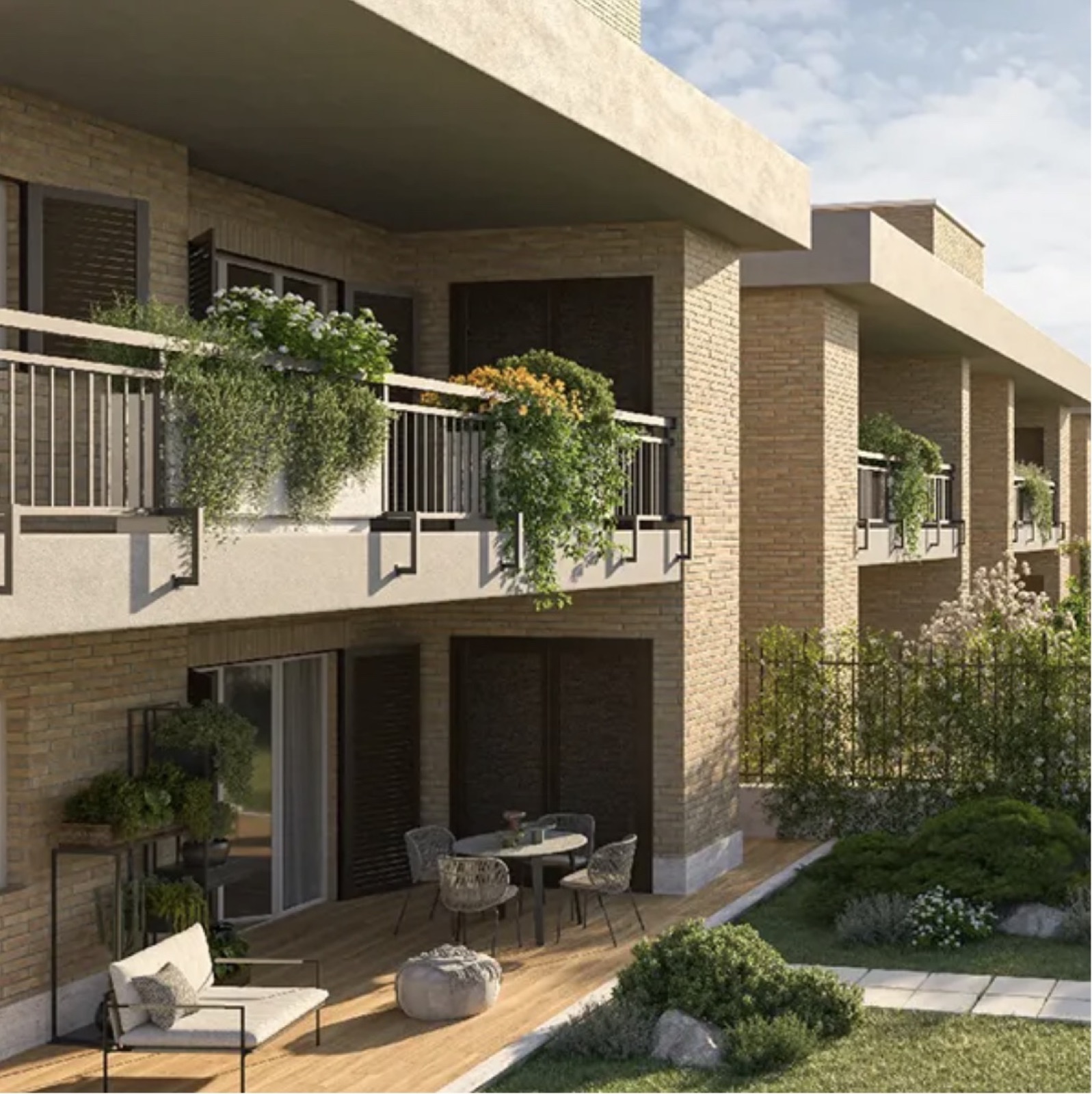 Colle Flaminio, rendering nuove costruzioni residenziali, Roma